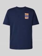 EA7 Emporio Armani T-Shirt mit Label-Print in Dunkelblau, Größe S