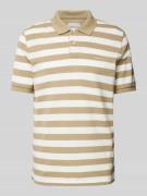 Gant Poloshirt mit Label-Stitching Modell 'STRIPE' in Khaki, Größe S