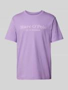 Marc O'Polo T-Shirt mit Label-Print in Flieder, Größe M