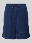 ARMANI EXCHANGE Regular Fit Sweatshorts mit Label-Print in Marine, Grö...