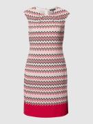 Montego Midikleid mit Allover-Muster in Pink Melange, Größe 42