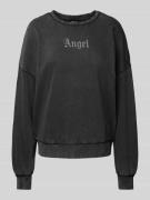 Only Oversized Sweatshirt mit Motiv-Print Modell 'LUCINDA' in Anthrazi...