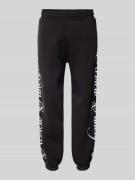 REVIEW Sweatpants mit Label-Stitching in Black, Größe XS