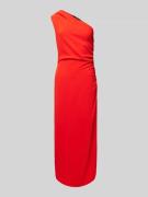 Mango Off-Shoulder-Kleid in unifarbenem Design Modell 'NATY' in Rot, G...