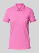 Montego Regular Fit Poloshirt in unifarbenem Design in Pink, Größe S