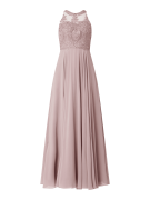 Mascara Abendkleid aus Organza und Chiffon in Mauve, Größe 42