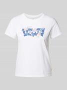 Levi's® T-Shirt mit Label-Print in Weiss, Größe XS
