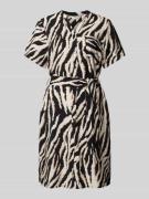 Object Knielanges Kleid mit Animal-Print Modell 'JACIRA' in Black, Grö...