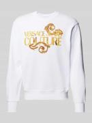 Versace Jeans Couture Sweatshirt mit Motiv-Print in Weiss, Größe S