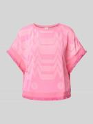 Sportalm T-Shirt mit Strukturmuster in Pink, Größe 38