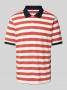 Fynch-Hatton Regular Fit Poloshirt mit Streifenmuster in Offwhite Mela...