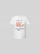 RE/DONE T-Shirt mit Motiv-Print in Ecru, Größe XS