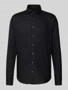 Profuomo Slim Fit Business-Hemd mit Haifischkragen in Black, Größe 38