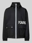 Karl Lagerfeld Jacke mit Label-Print in Black, Größe 46