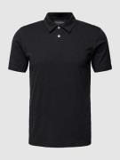Marc O'Polo Shaped Fit Poloshirt mit Label-Stitching in Black, Größe L