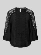 Copenhagen Muse Blusenshirt aus Lyocell-Mix mit Häkelspitze in Black, ...