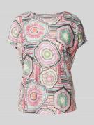 Christian Berg Woman T-Shirt mit Allover-Muster in Fuchsia, Größe 36