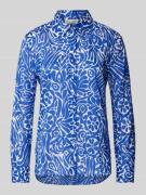 Christian Berg Woman Bluse mit Allover-Print in Royal, Größe 38