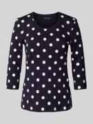 Christian Berg Woman Longsleeve mit Polka Dots in Dunkelblau, Größe 38