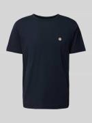 Thinking Mu T-Shirt in unifarbenem Design in Marine, Größe S