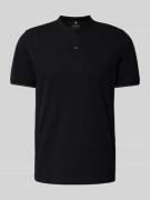 Cinque T-Shirt mit kurzer Knopfleiste in Black, Größe S