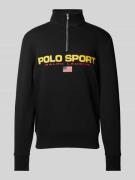Polo Sport Troyer mit Label-Print in Black, Größe S
