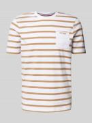 HECHTER PARIS T-Shirt mit Label-Print in Beige, Größe S