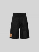 ISNURH Shorts mit elastischem Bund in Black, Größe L