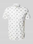 Blend Slim Fit Freizeithemd mit 1/2-Arm in Weiss, Größe S