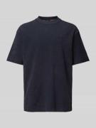 BOSS Orange T-Shirt mit Label-Stitching in Dunkelblau, Größe XXL
