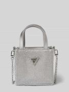 Guess Handtasche mit Allover-Strasssteinbesatz Modell 'LUA' in Silber,...