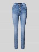miss goodlife Skinny Fit Jeans mit Knopfleiste in Jeansblau, Größe XS
