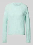 TOM TAILOR DENIM Strickpullover mit U-Boot-Ausschnitt in Mint, Größe M