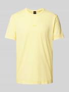 BOSS Orange T-Shirt mit Label-Print Modell 'Tokks' in Gelb, Größe S