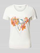 Guess T-Shirt mit Label- und Motiv-Print Modell 'TROPICAL TRIANGLE' in...
