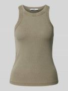 Mango Tanktop in Ripp-Optik Modell 'BONIW' in Khaki, Größe L