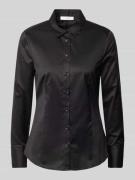 Eterna Hemdbluse mit Kentkragen Modell 'Favi' in Black, Größe 36