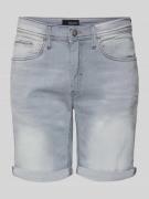 Blend Regular Fit Jeansshorts im 5-Pocket-Design in Hellgrau, Größe S