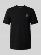 Karl Lagerfeld T-Shirt mit Label-Badge in Black, Größe S