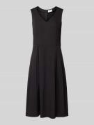 ROBE LÉGÈRE Knielanges Kleid mit V-Ausschnitt in Black, Größe 34
