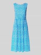 ROBE LÉGÈRE Knielanges Kleid mit grafischem Muster in Bleu, Größe 36