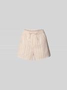 Lala Berlin Shorts mit Streifenmuster in Apricot Melange, Größe L