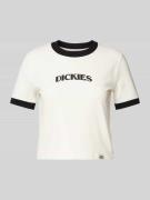 Dickies Cropped T-Shirt mit Label-Print in Offwhite, Größe XS
