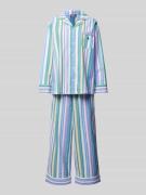 Polo Ralph Lauren Pyjama aus reiner Baumwolle Modell 'Madisson' in Bla...