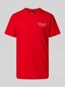 Tommy Jeans T-Shirt mit Label-Print in Rot, Größe S