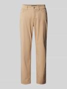 Marc Cain Slim Fit Hose in unifarbenem Design Modell 'SILEA' in Sand, ...