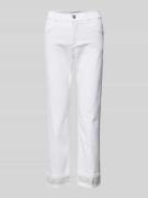 Angels Cropped Jeans in unifarbenem Design Modell 'Cici' in Weiss, Grö...