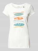 Ragwear T-Shirt mit Motiv-Print in Offwhite, Größe XS