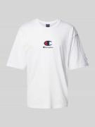CHAMPION T-Shirt mit Logo-Stitching in Weiss, Größe XS