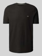Fynch-Hatton T-Shirt mit Logo-Stitching in Black, Größe S